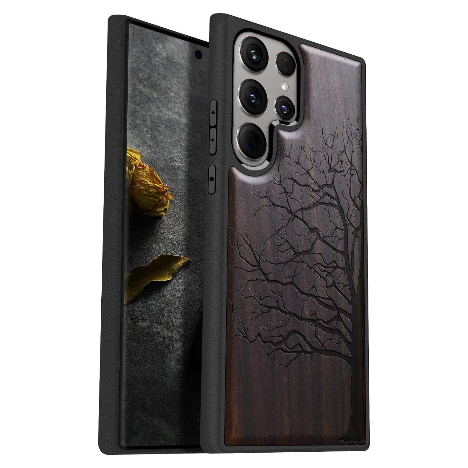 Funda de Madera Carveit para Galaxy S24 Ultra - TPU Suave