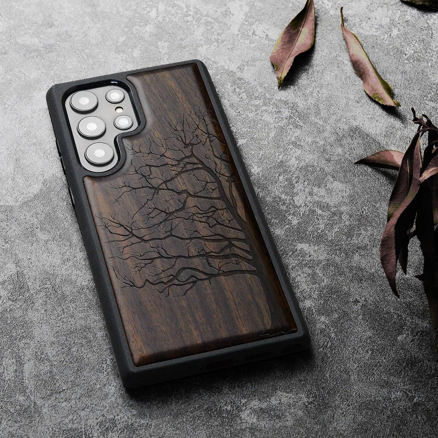 Funda de Madera Carveit para Galaxy S24 Ultra - TPU Suave