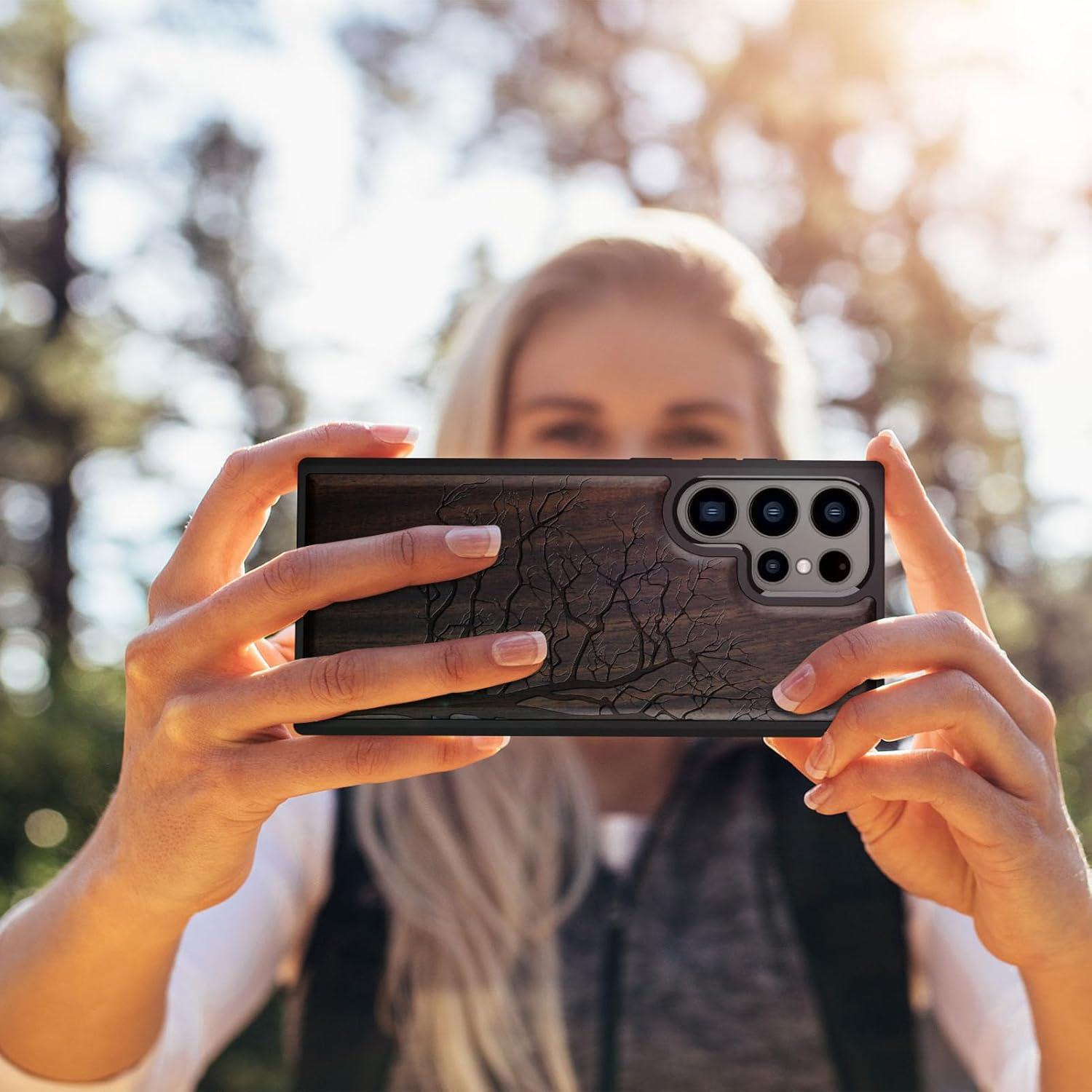 Funda de Madera Carveit para Galaxy S24 Ultra - TPU Suave