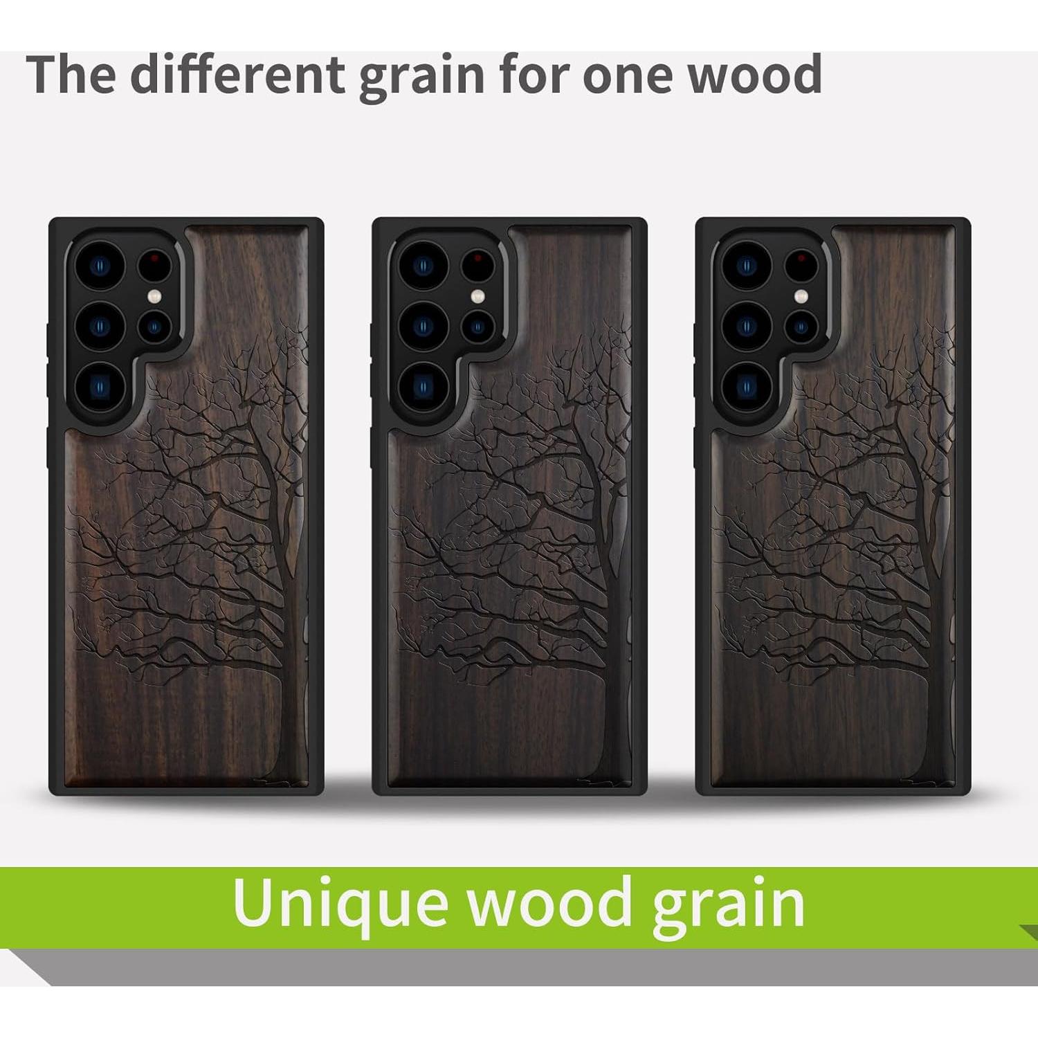 Funda de Madera Carveit para Galaxy S24 Ultra - TPU Suave