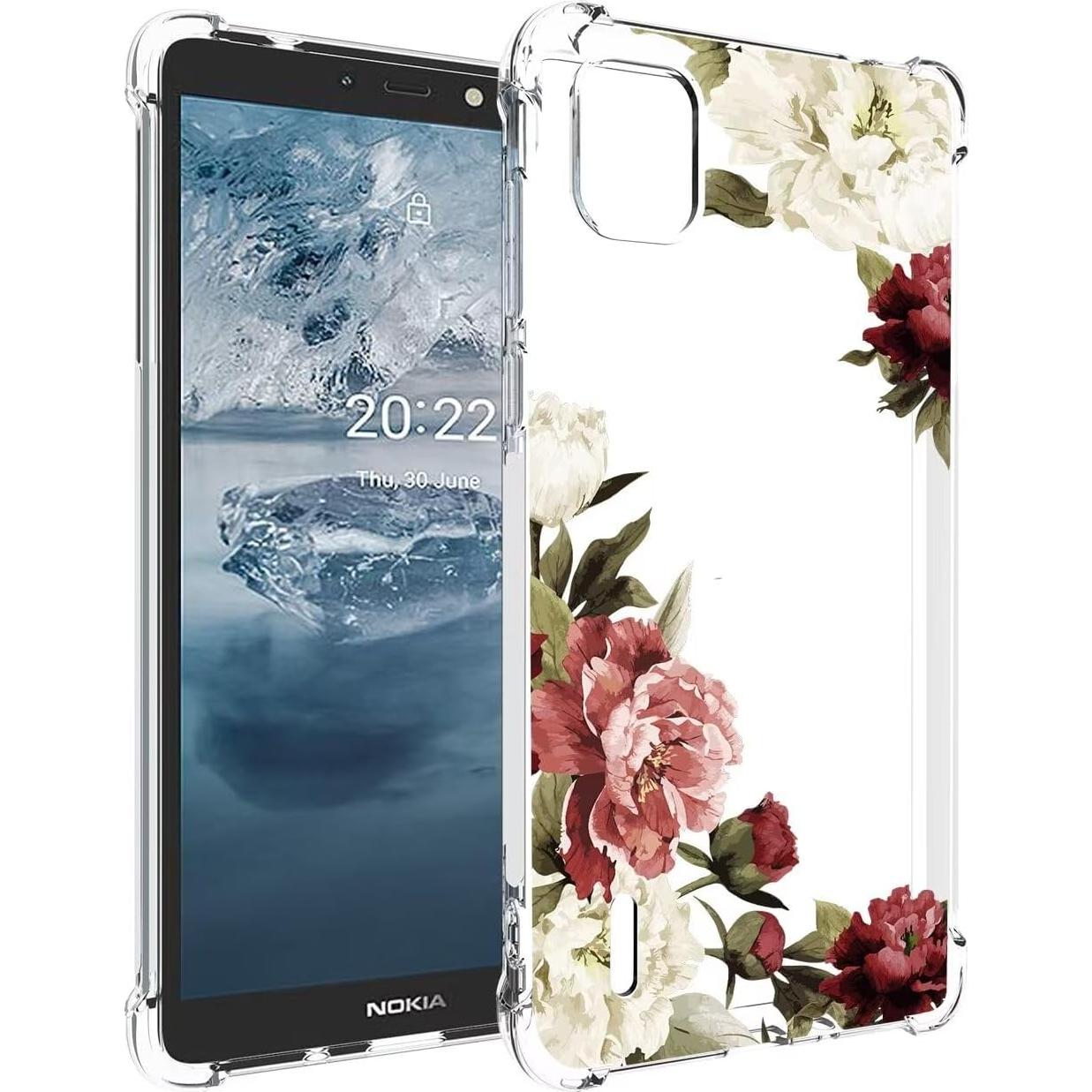 Funda TPU Transparente para Nokia C2 2da Edición Floral 5.7"