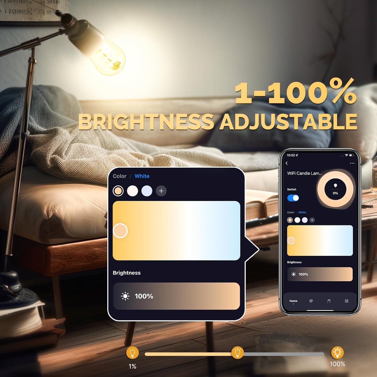 Bombillas LED Inteligentes MOES ST64 WiFi 2 Paquete RGB 5W