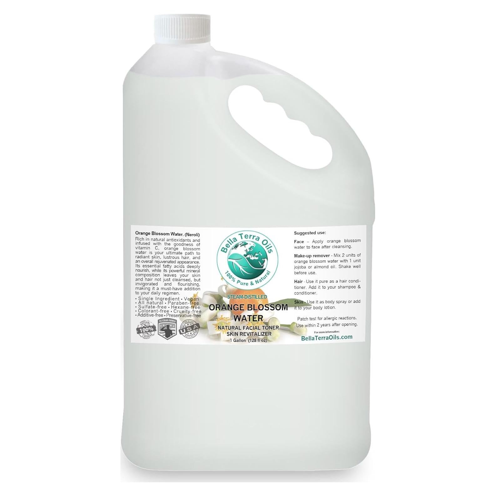 Agua de Flor de Naranjo Bella Terra 3.78L Refrescante Piel