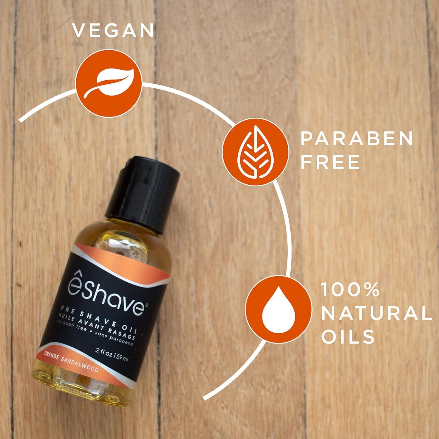 Aceite Pre Afeitado eShave 60 ml - Sándalo Naranja, Suave y Protector