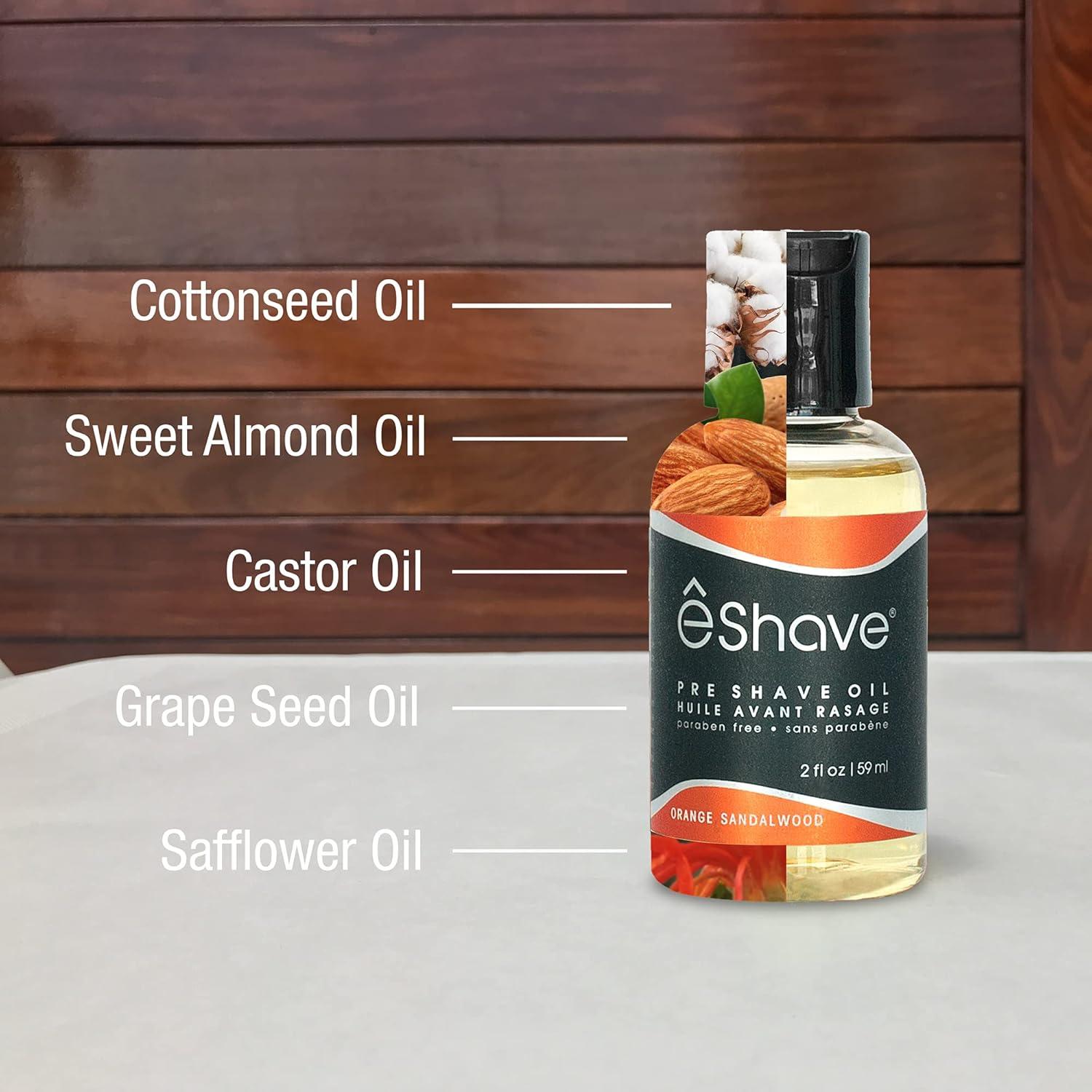 Aceite Pre Afeitado eShave 60 ml - Sándalo Naranja, Suave y Protector