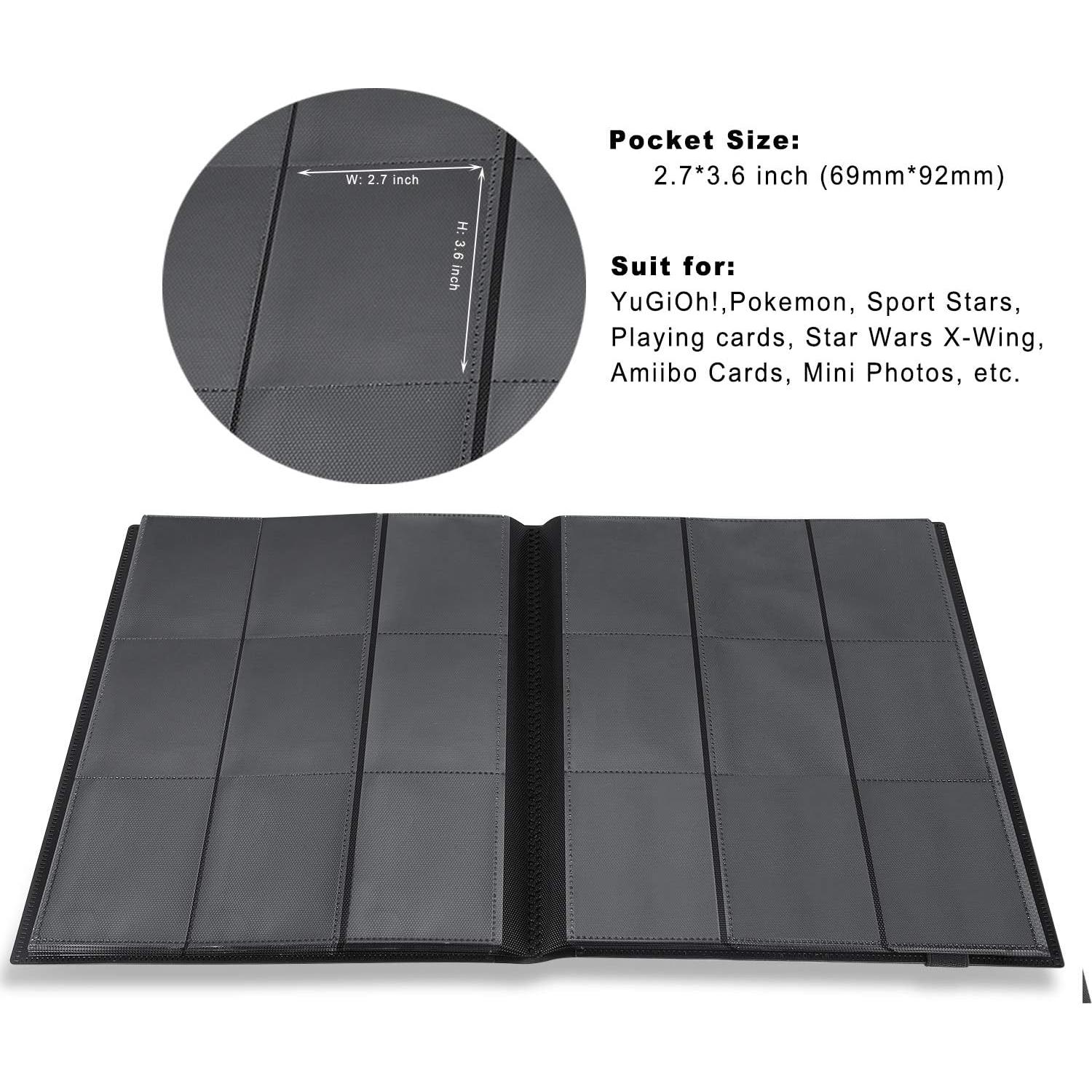 Álbum de cartas AITIME Negro 360 bolsillos para coleccionistas