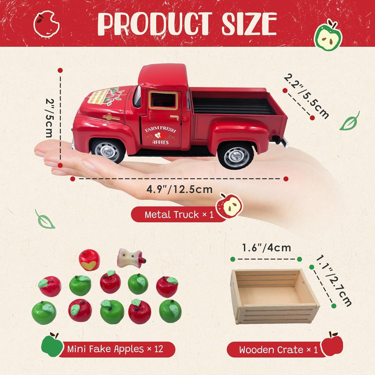 Decoración de Camíon de Manzana Teeloray con Mini Manzanas
