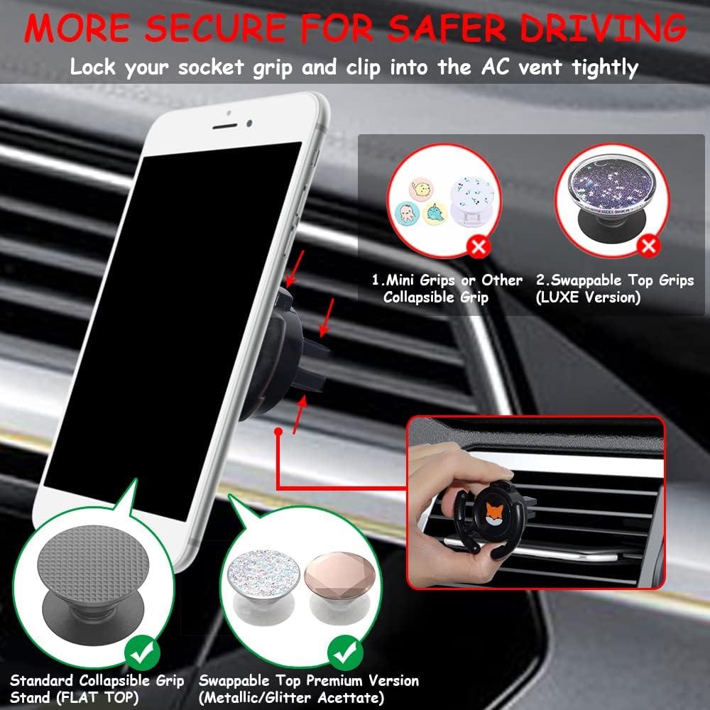 Soporte de Montaje para Ventilación de Auto HOMEFOX Negro