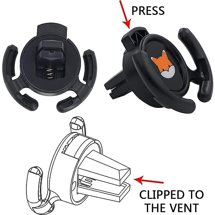 Soporte de Montaje para Ventilación de Auto HOMEFOX Negro