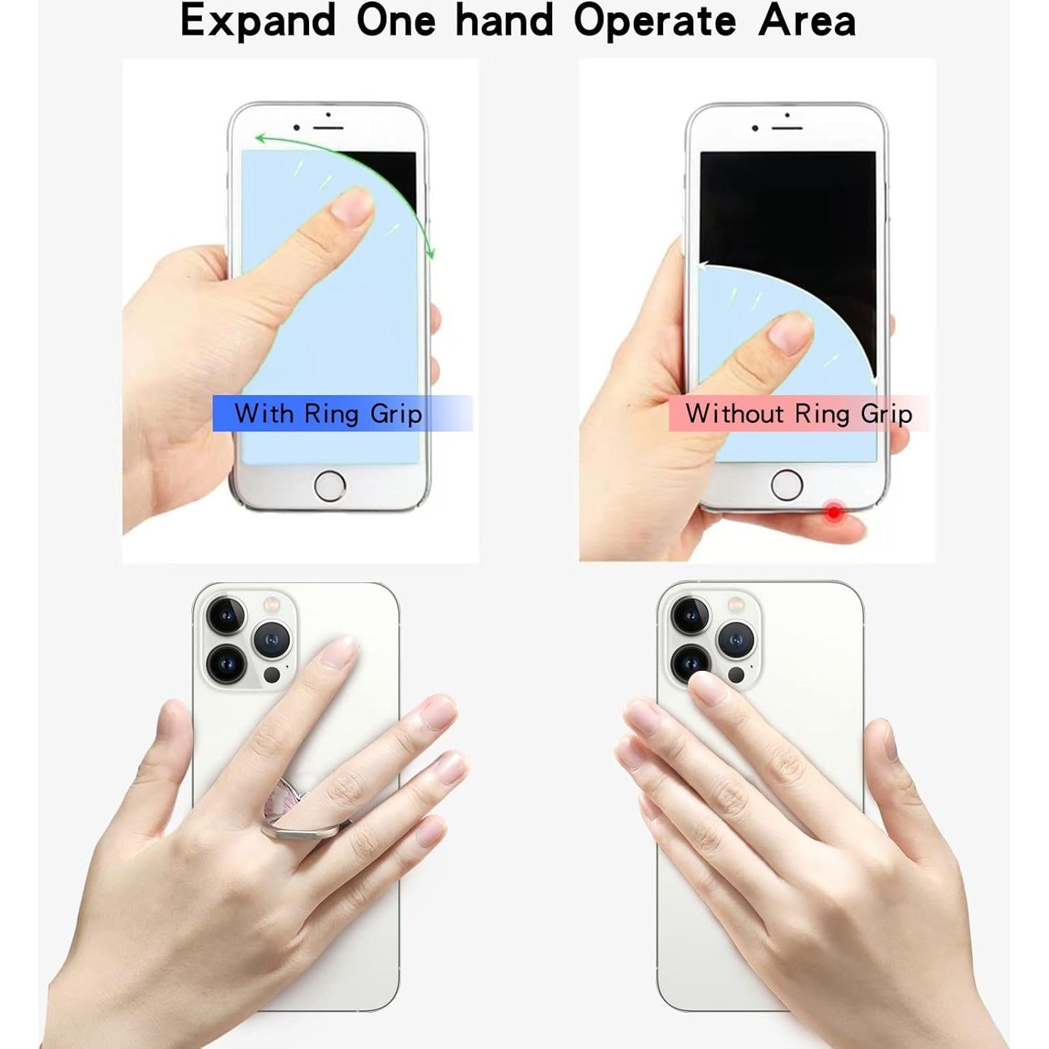 Soporte para teléfono Cavdycidy Mariposa Azul Profundo 360°