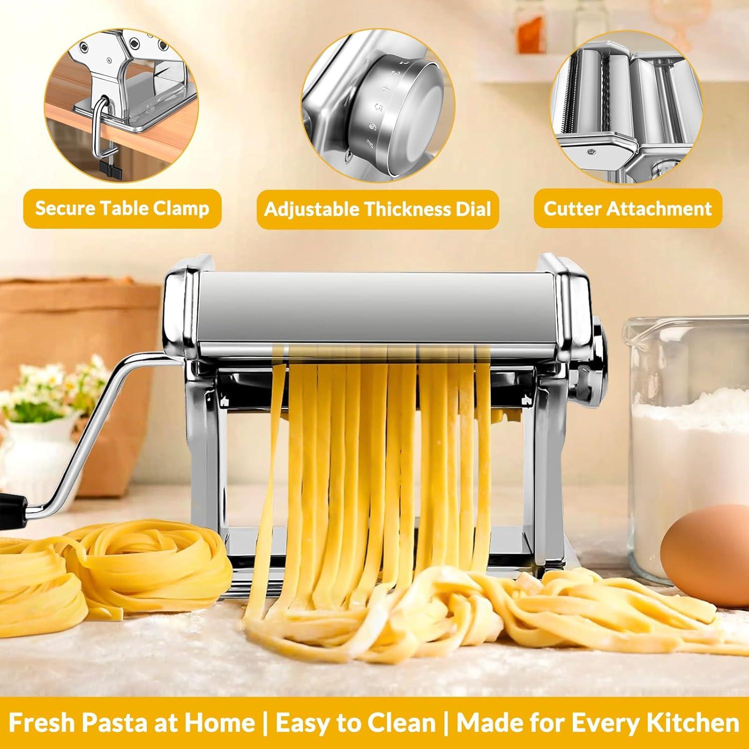 Máquina para hacer pasta Zenadora, 7 grosores ajustables