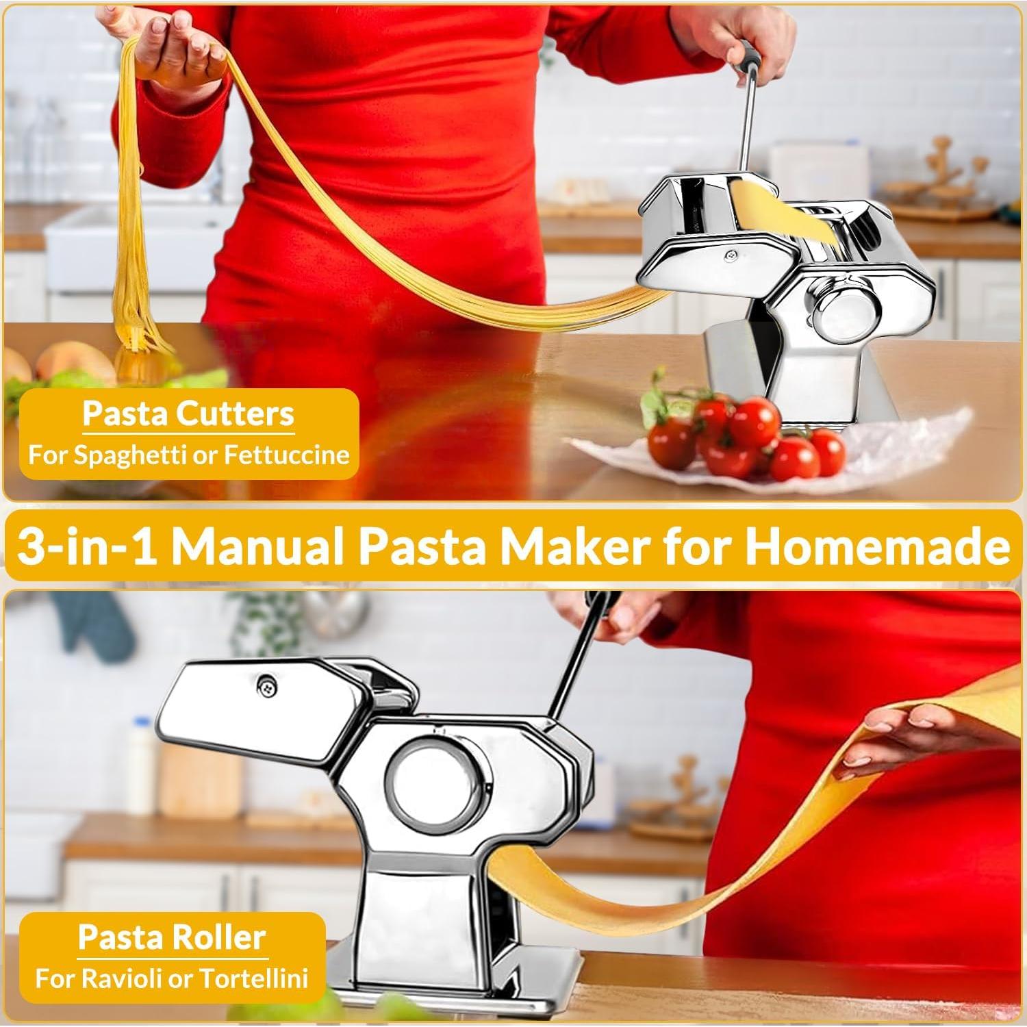 Máquina para hacer pasta Zenadora, 7 grosores ajustables