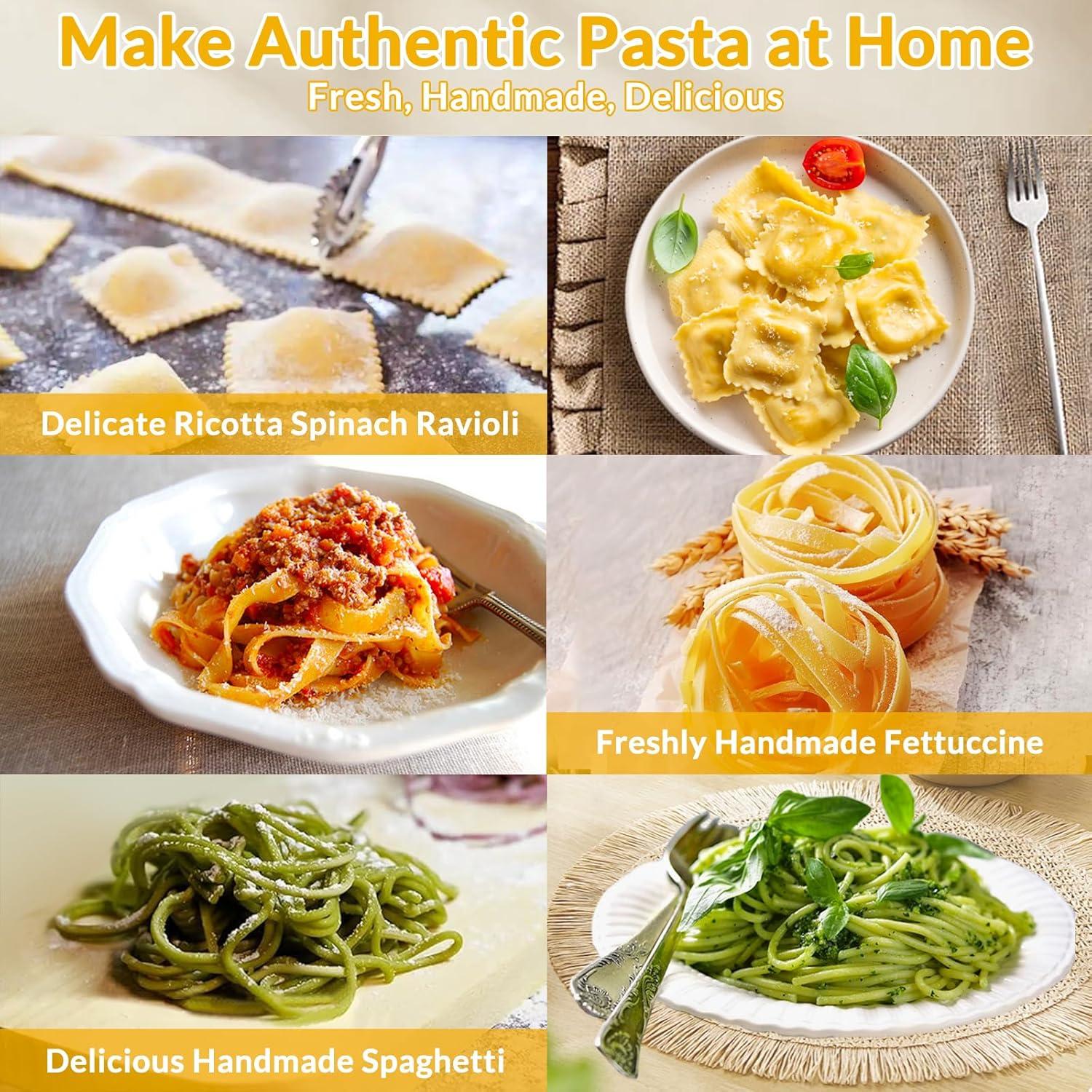 Máquina para hacer pasta Zenadora, 7 grosores ajustables