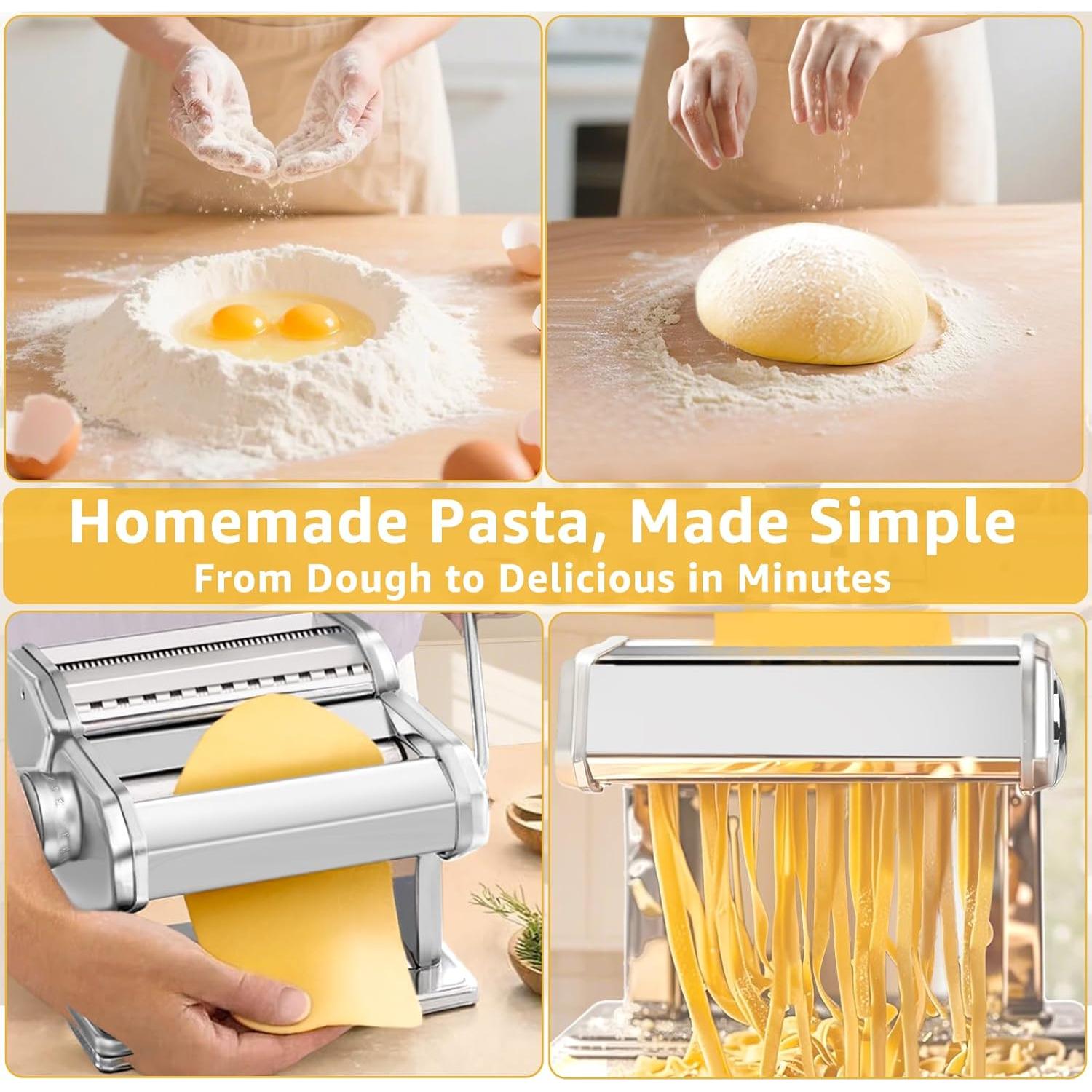 Máquina para hacer pasta Zenadora, 7 grosores ajustables