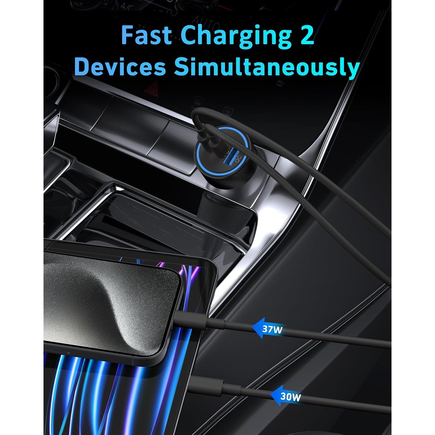 Cargador de Coche USB C 67W Heyuan para iPhone 15/16 Pro Max