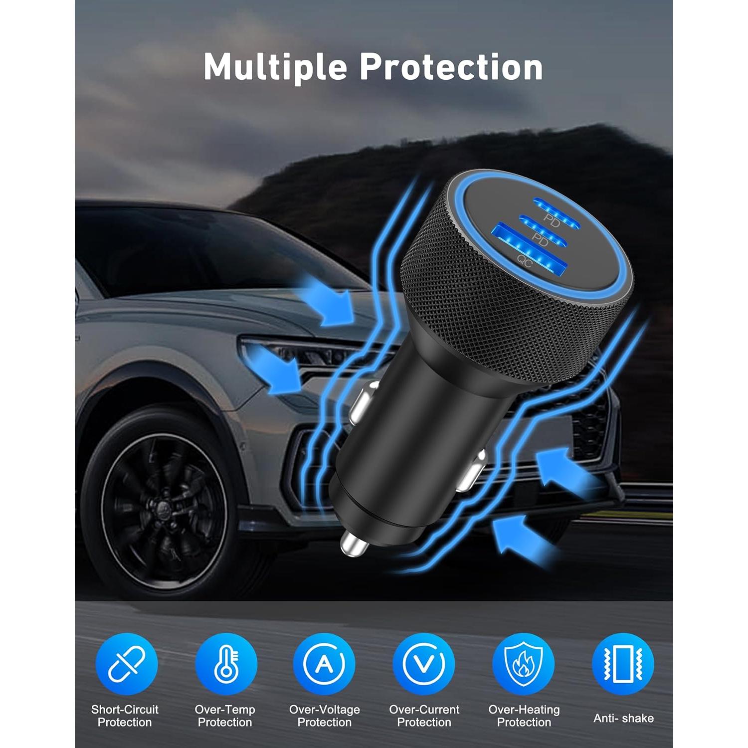 Cargador de Coche USB C 67W Heyuan para iPhone 15/16 Pro Max