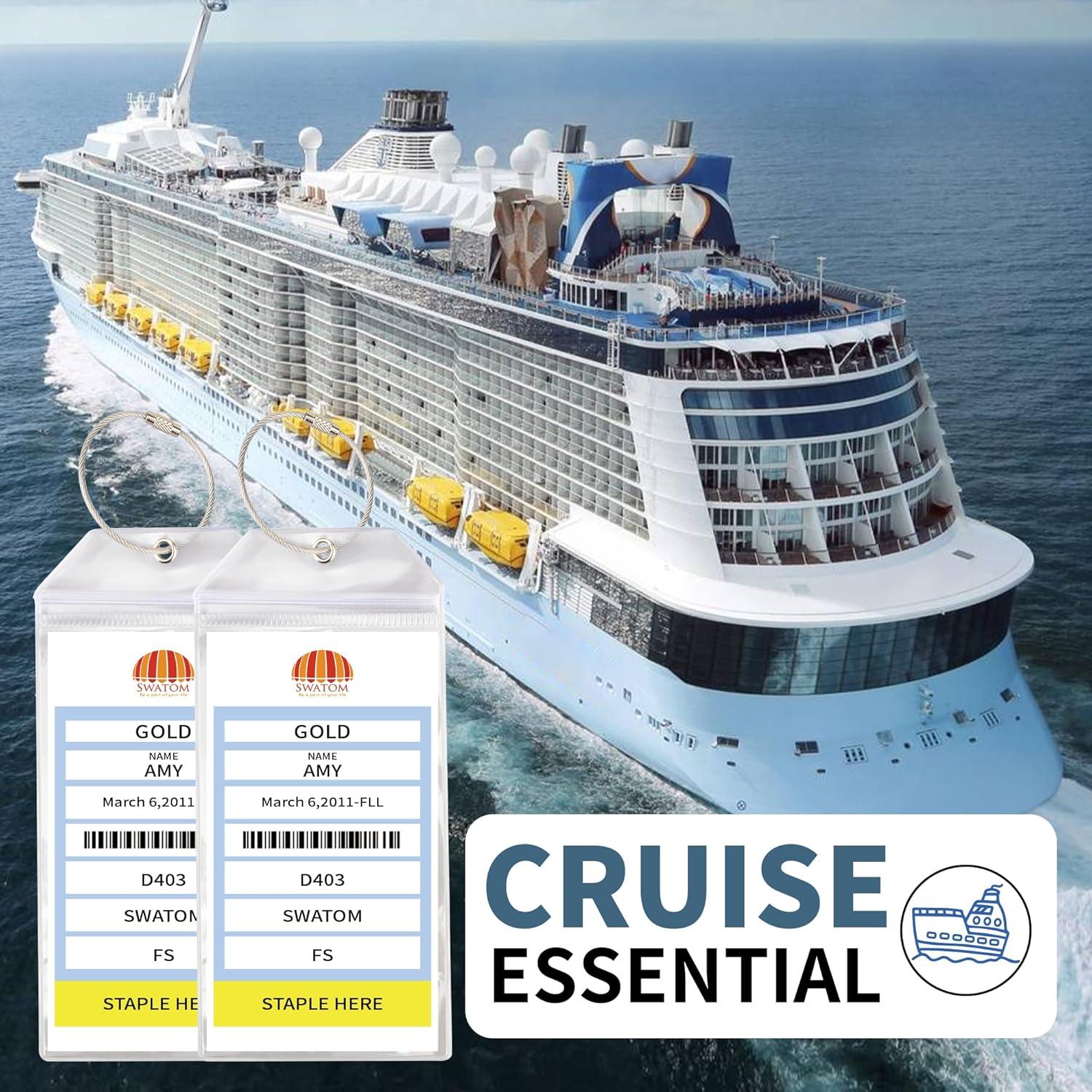 Etiquetas de Equipaje SWATOM Impermeables 8 Piezas 18.5x8.9 cm