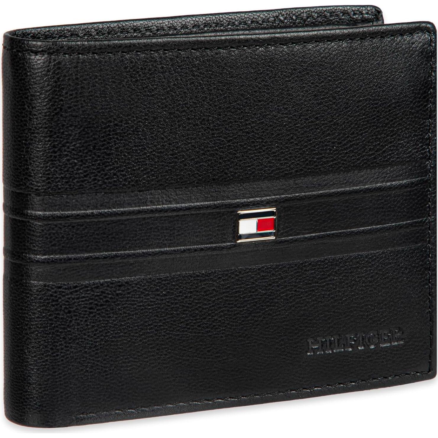 Cartera Bifold de Cuero Tommy Hilfiger para Hombre - Negro, 6 Ranuras