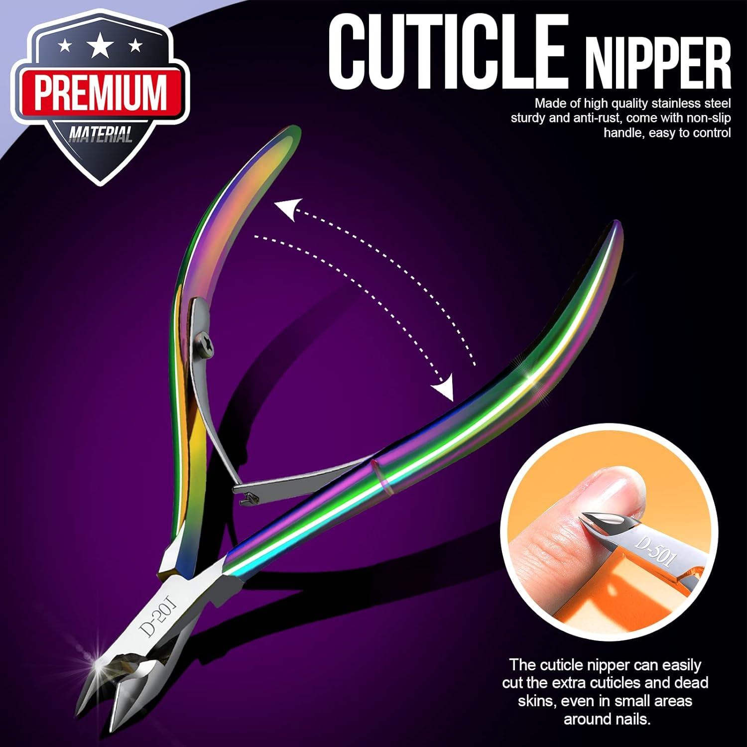 Kit de Cutículas FANDAMEI 4 Piezas Acero Inoxidable