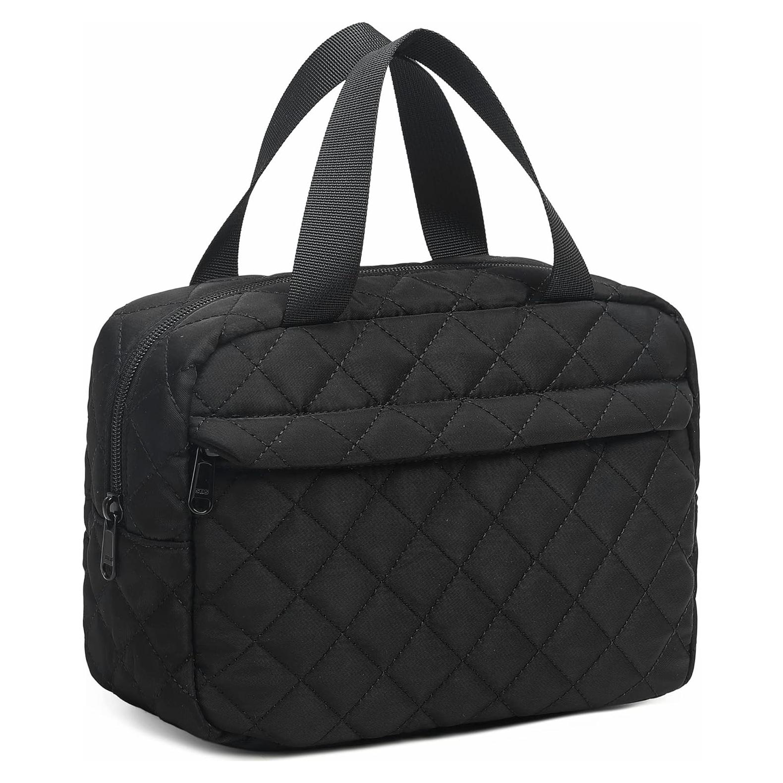 Bolsa de Maquillaje BTOOP Negra Acolchada 25.9x19.1 cm