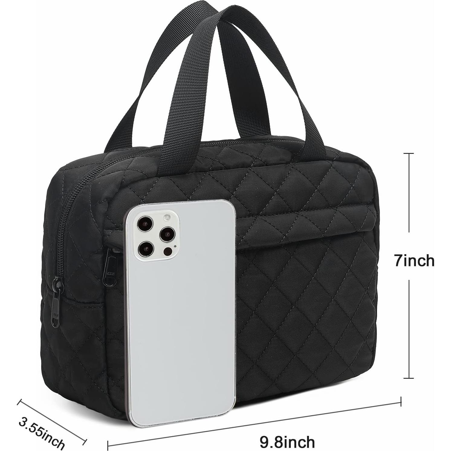 Bolsa de Maquillaje BTOOP Negra Acolchada 25.9x19.1 cm