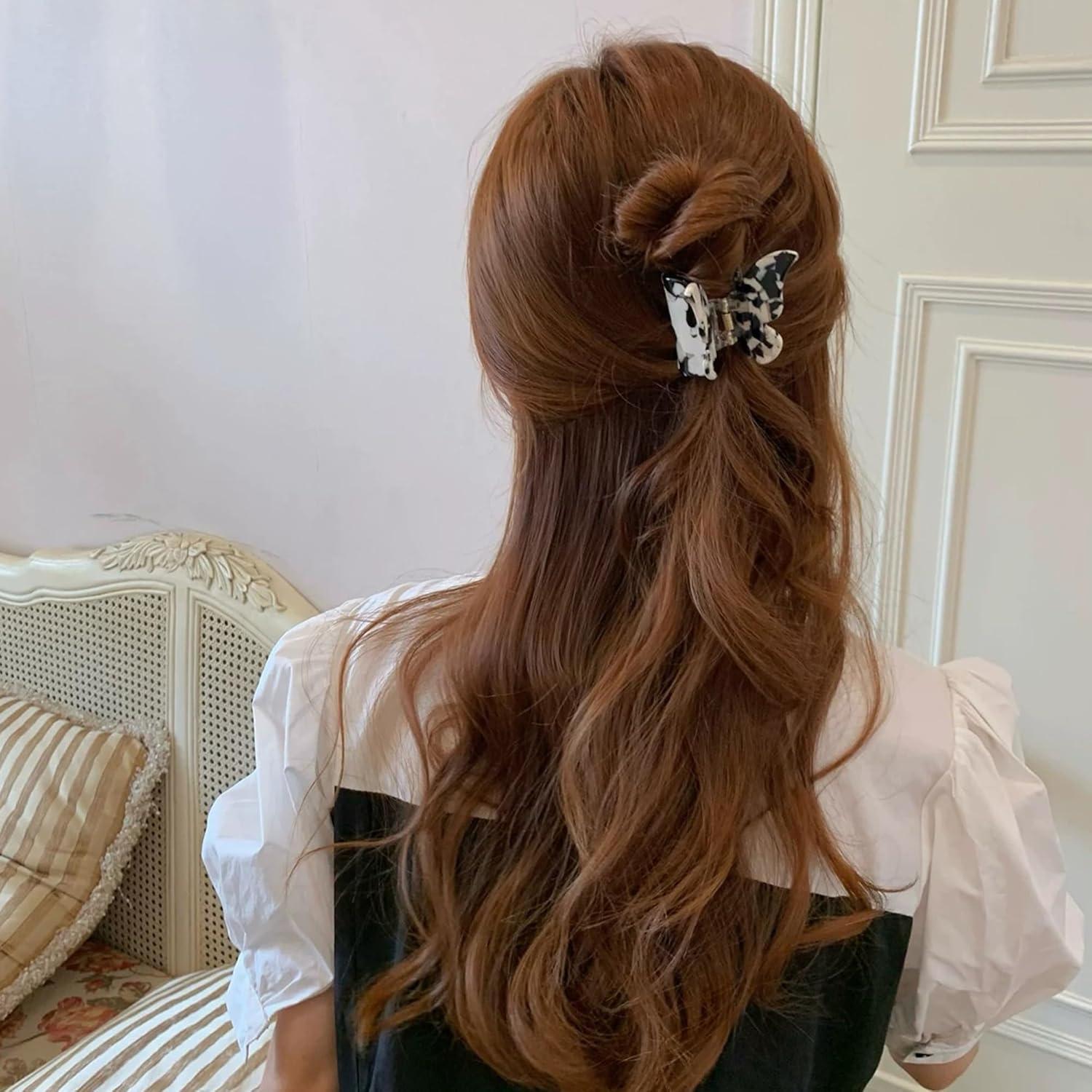 Pinzas para el cabello mariposa NAISIER - 3 colores, 10 cm