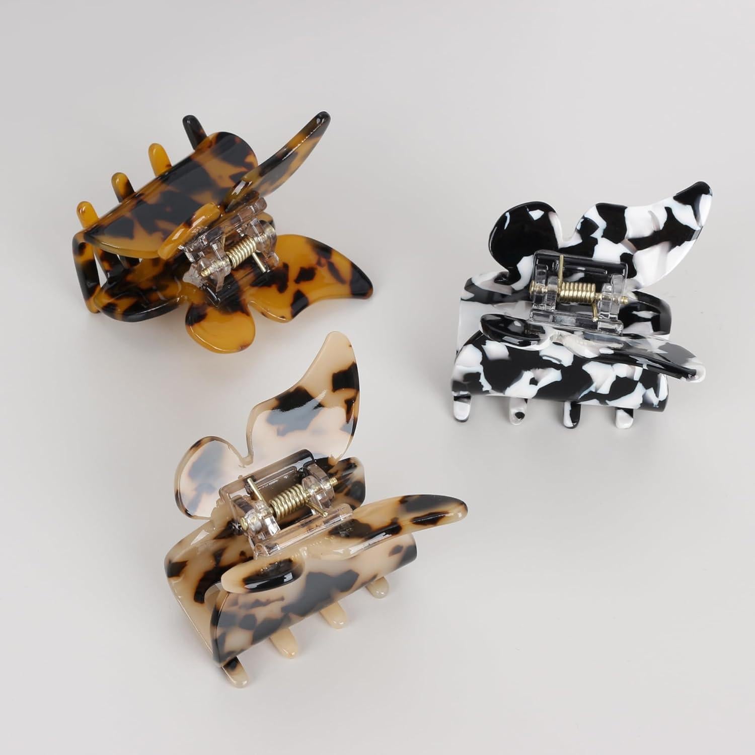 Pinzas para el cabello mariposa NAISIER - 3 colores, 10 cm