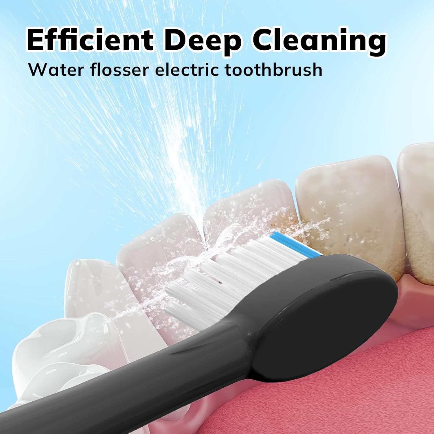 Paquete de 6 cabezales de cepillo Waterpik Sonic Fusion - Negro