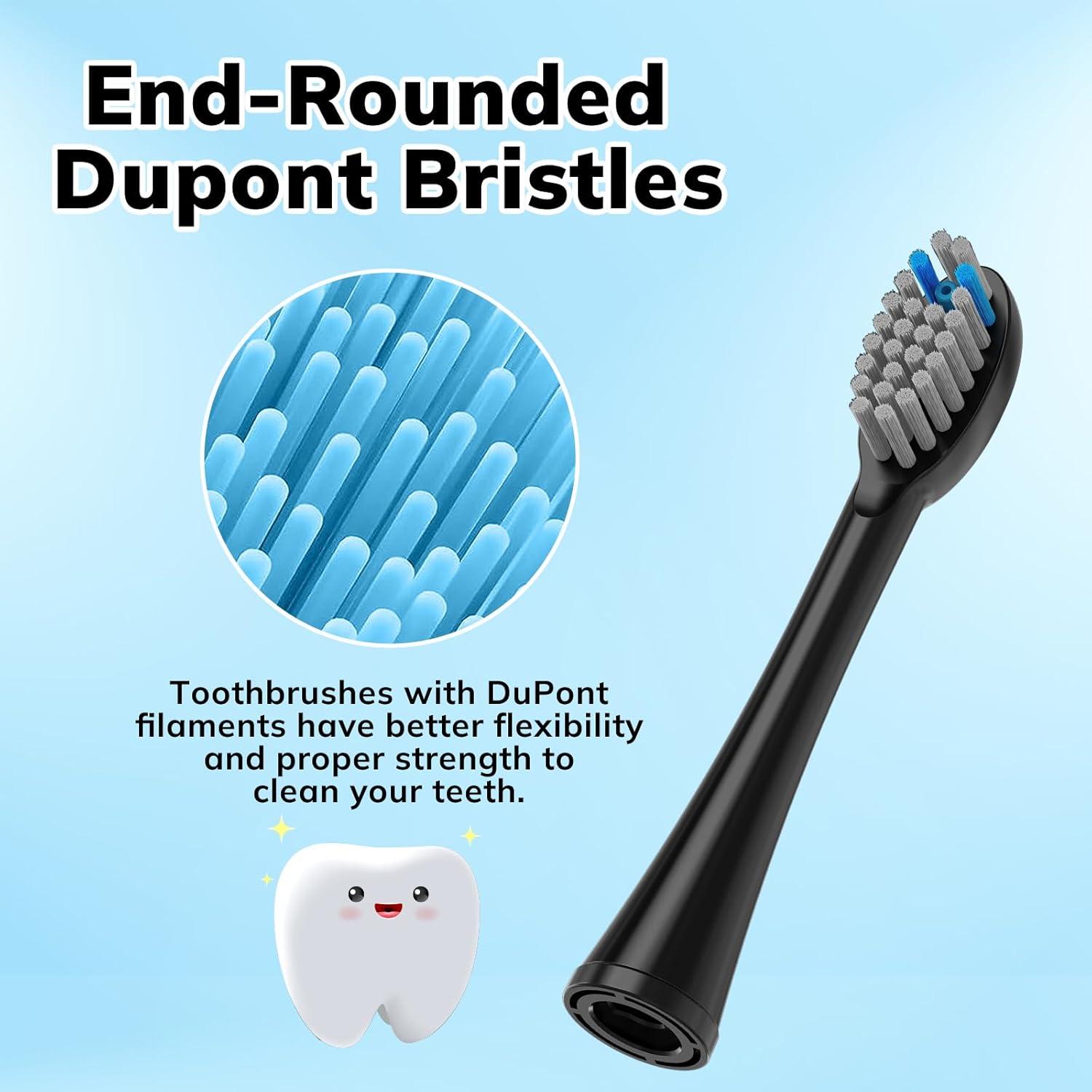 Paquete de 6 cabezales de cepillo Waterpik Sonic Fusion - Negro