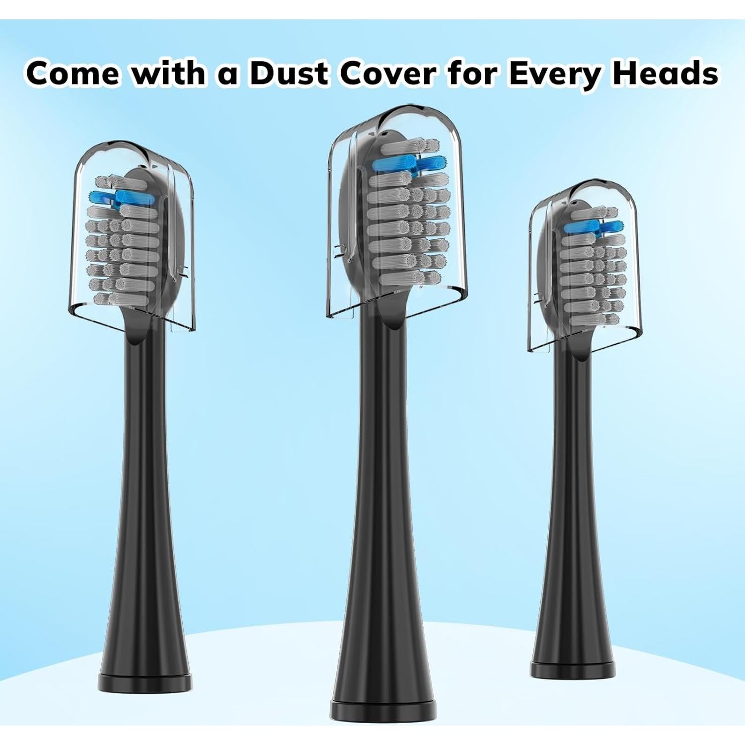 Paquete de 6 cabezales de cepillo Waterpik Sonic Fusion - Negro