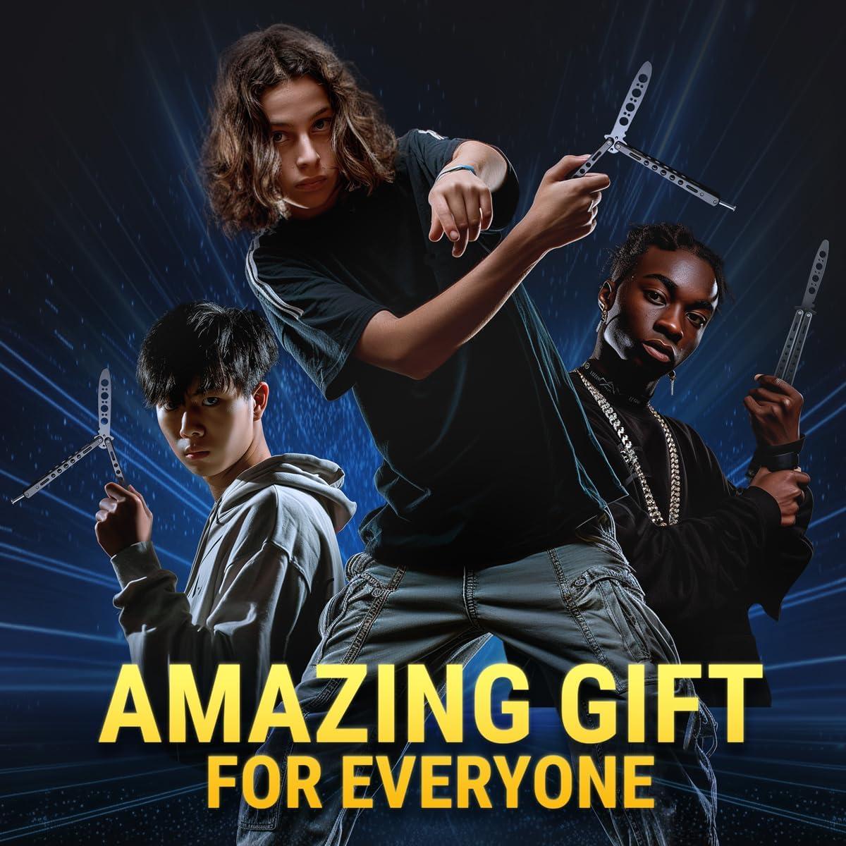 Cuchillo Mariposa Entrenador Grand Way K10 Negro 23 cm