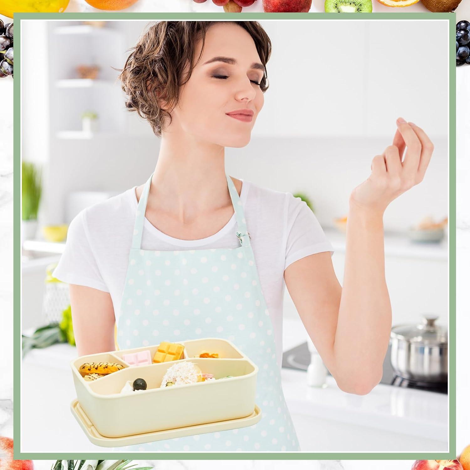 4 Cajas Bento de Silicona Ziliny Rectangulares a Prueba de Fugas