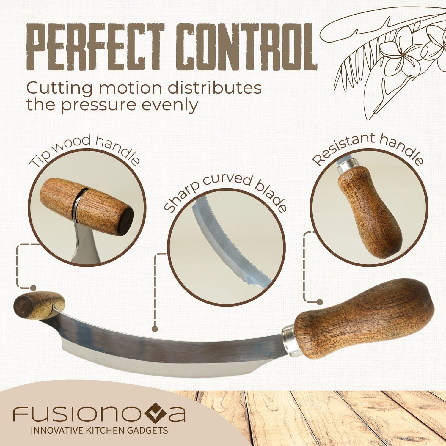 Cuchillo de Queso de Dos Manos Fusionova 10.9 cm Acero Inoxidable