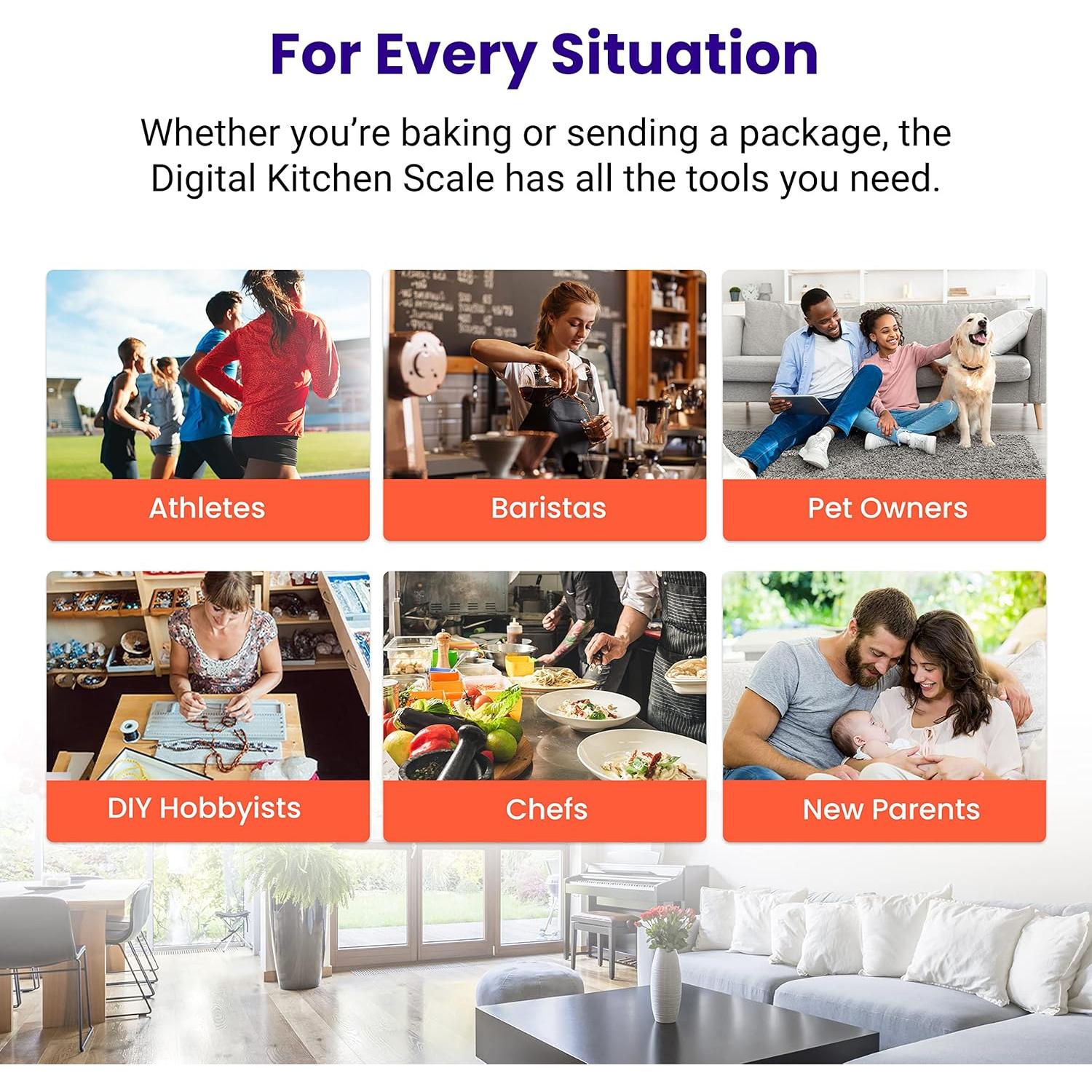 Balanza de Cocina Digital Etekcity 5kg con Tazón Desmontable