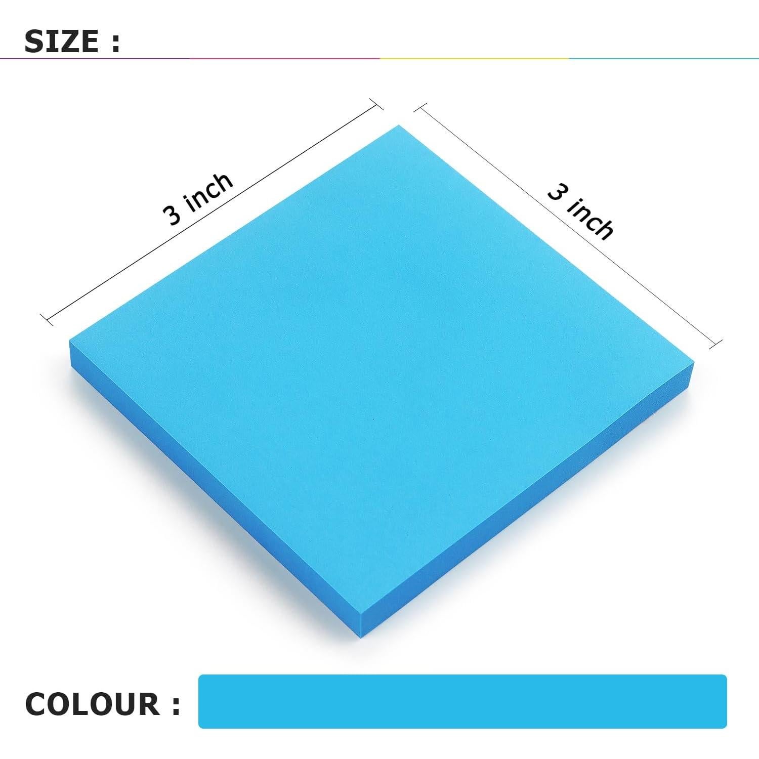 Notas Adhesivas Lobo Oriental 7.6x7.6 cm 8 Blocs 80 Hojas Azul