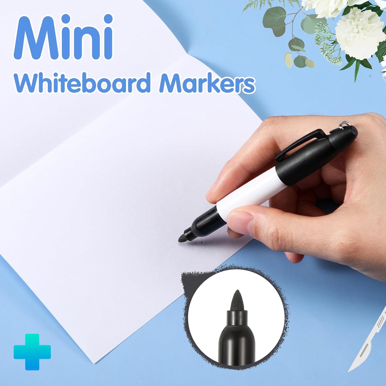 Ctosree 80 Mini Marcadores Permanentes con Clips de Llave - Negro