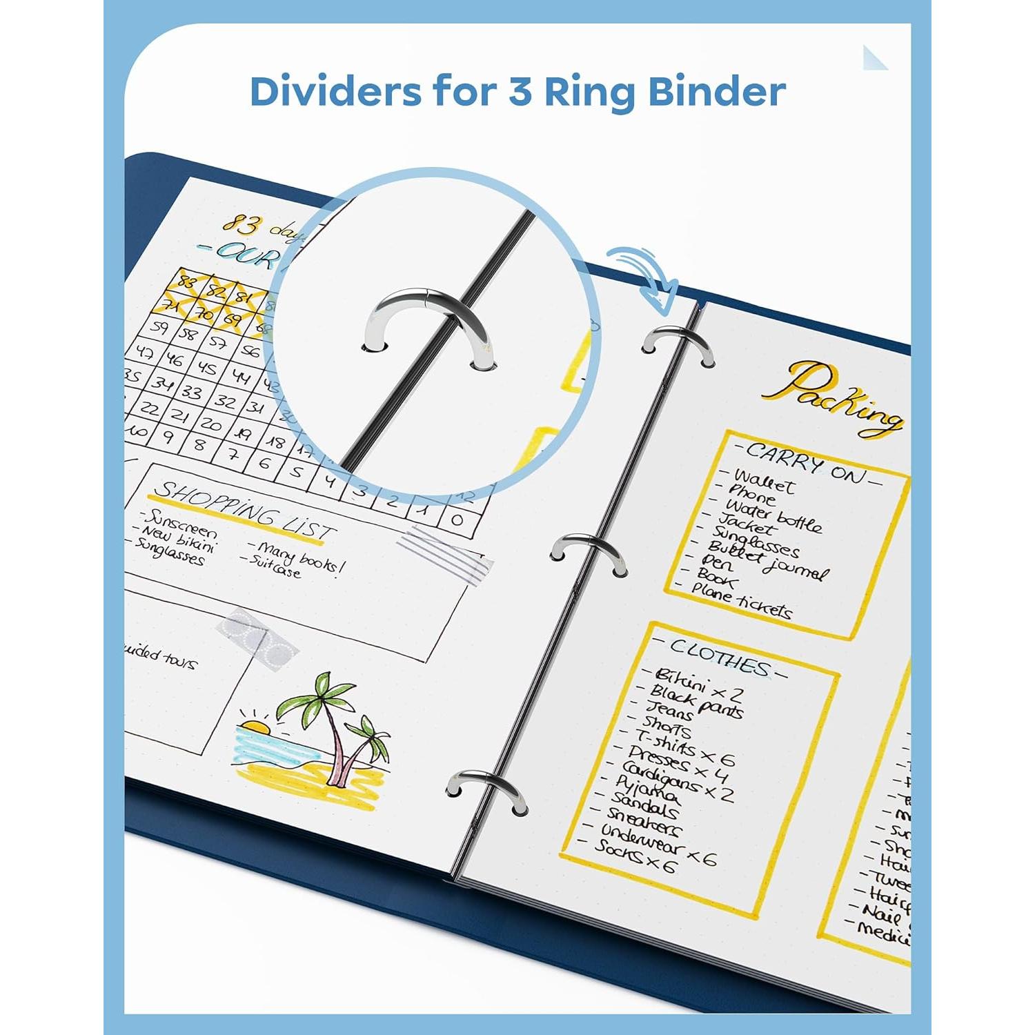 Separadores de Carpetas BiuLeon 8 Tabuladores Reutilizables