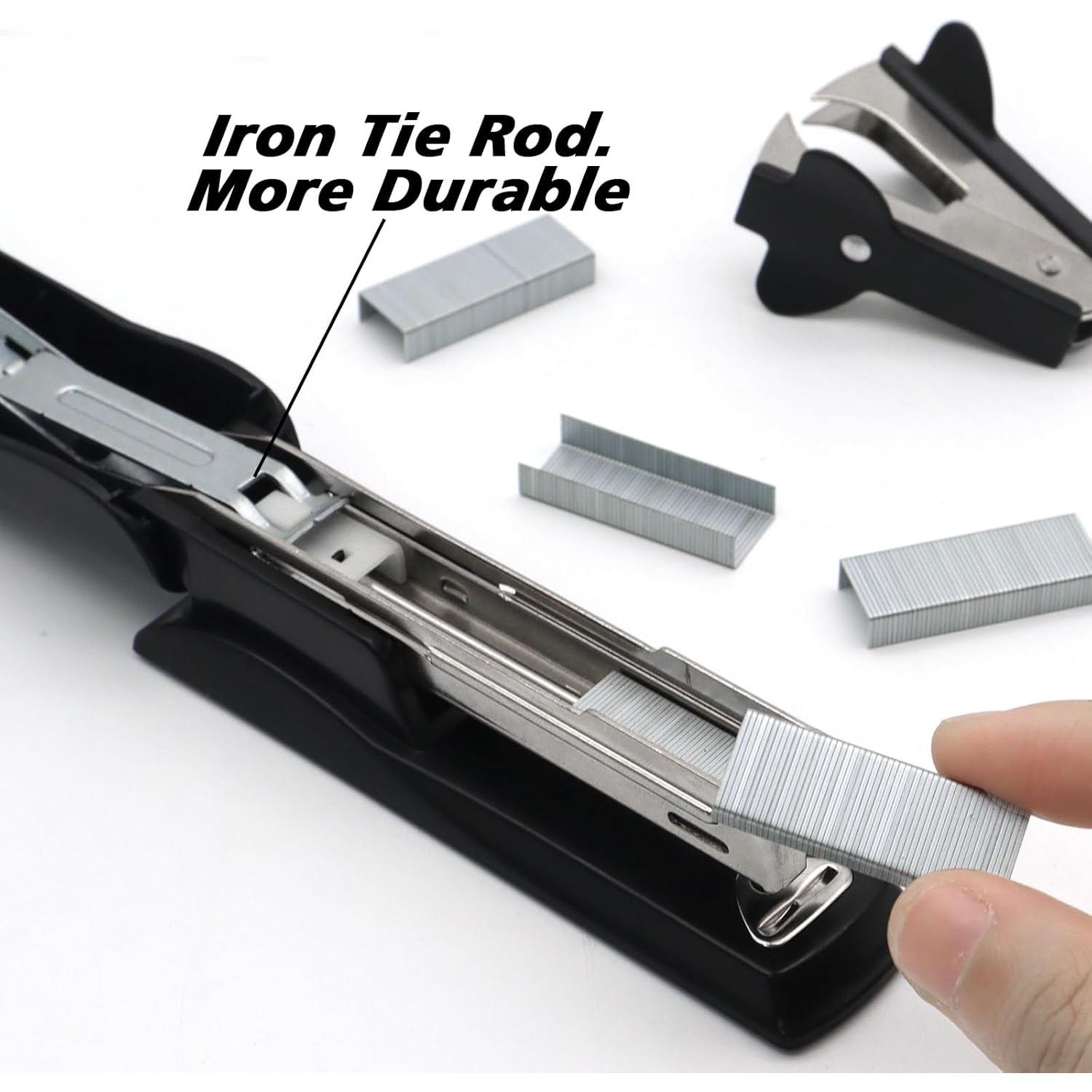 Grapadora de Oficina UPSIME Negra 25 Hojas + 2000 Grapas