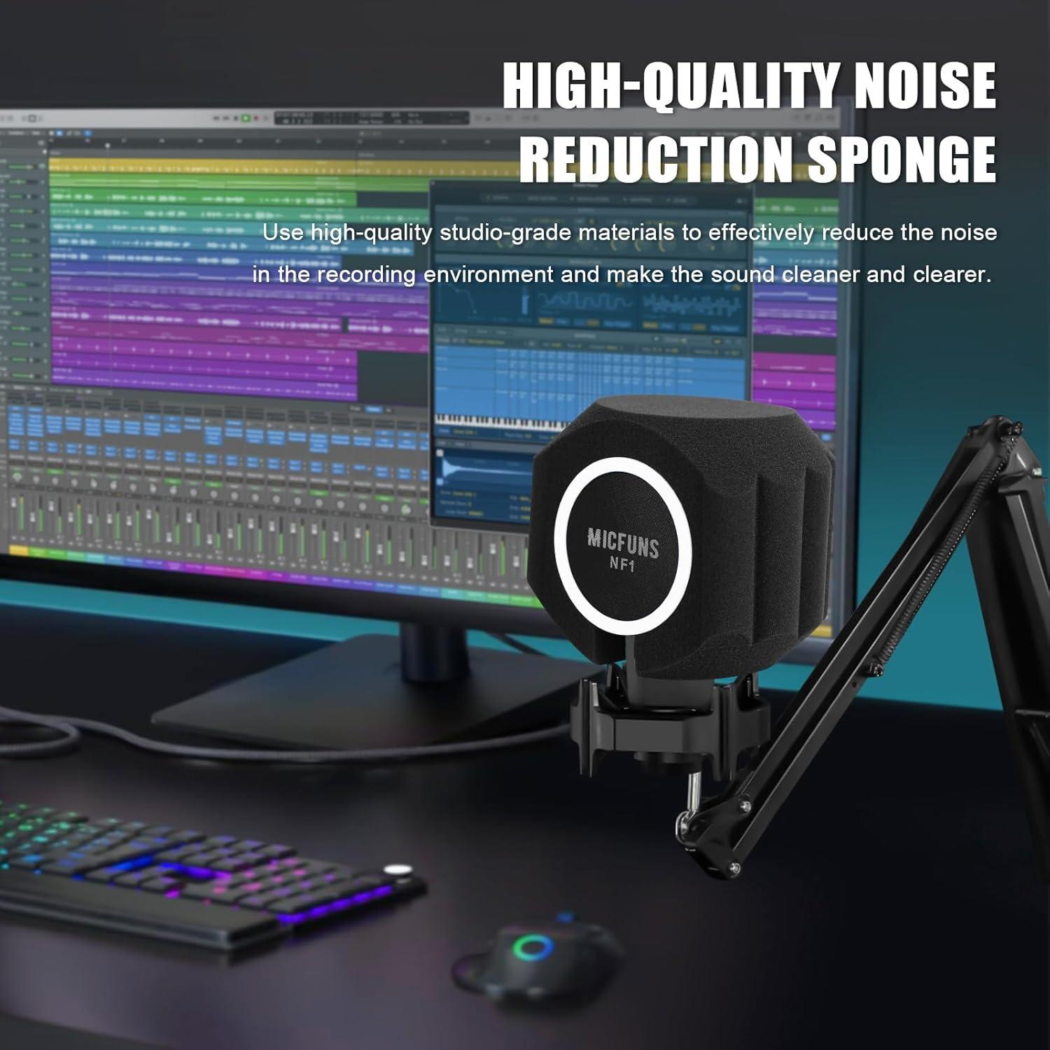 Filtro de Pop para Micrófono NF1 - Reducción Acústica 45mm