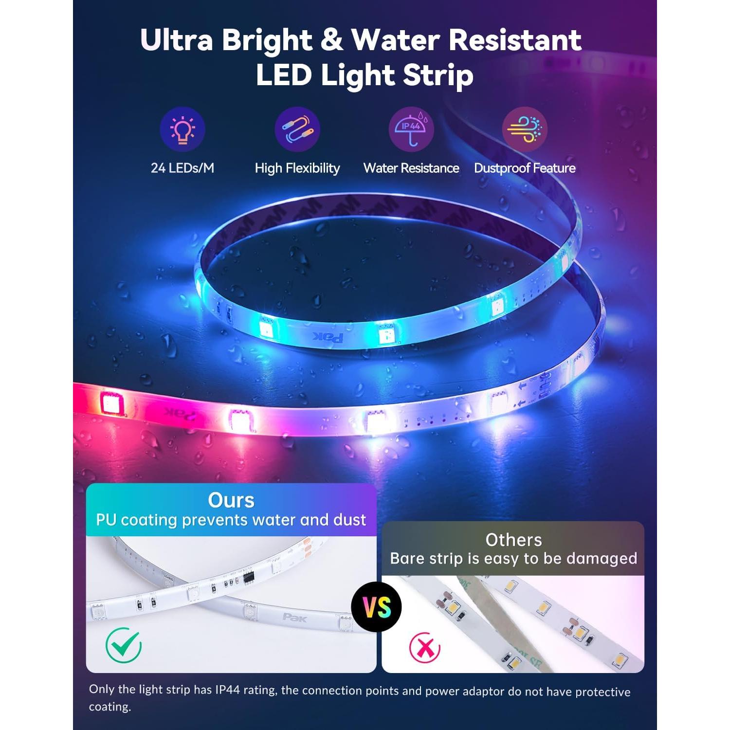 Tira LED Inteligente RGB+IC Pak 5m con Control APP y Sincronización