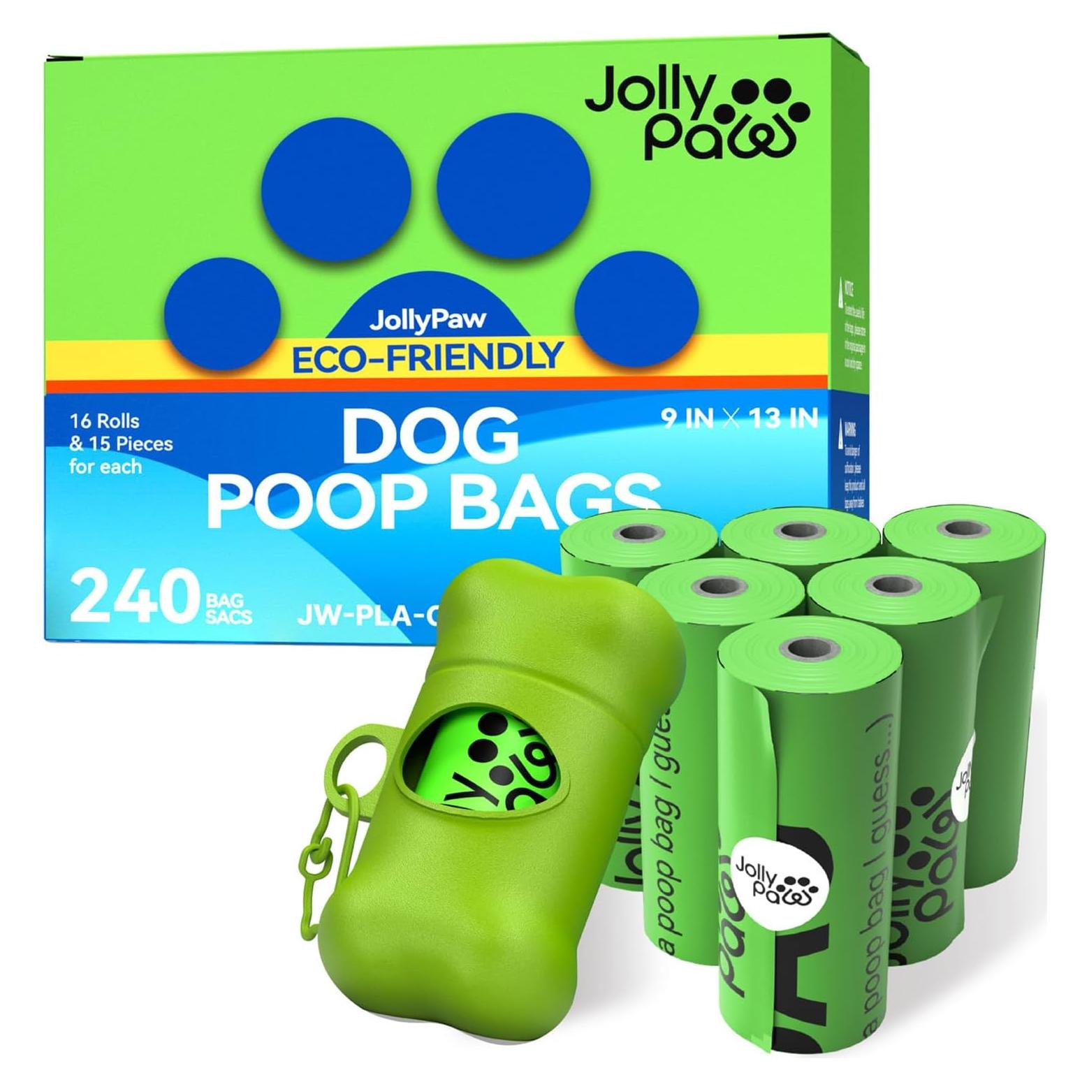 Bolsas de Excremento para Perros JollyPaw 240 Piezas 23x33cm
