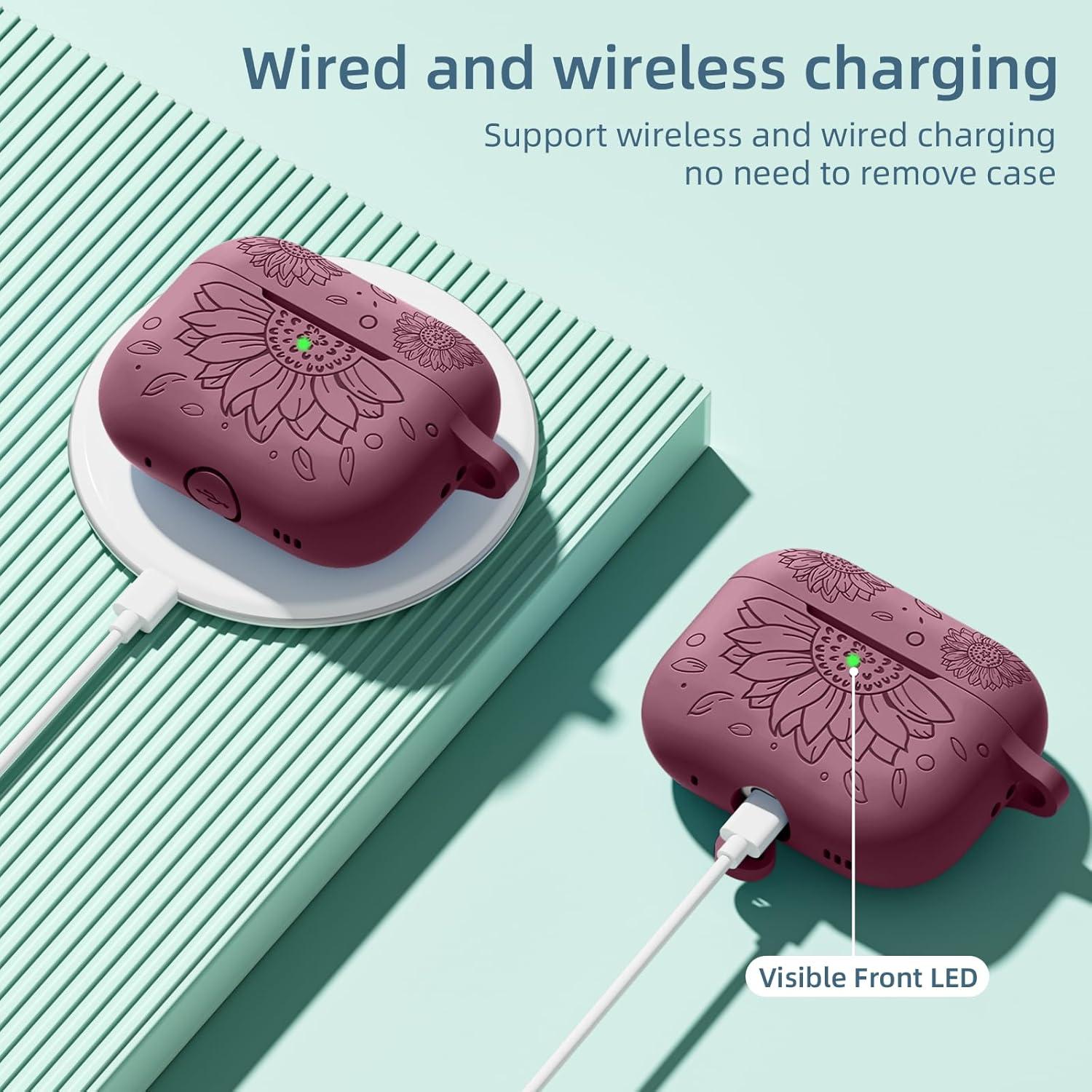 Funda Silicona IMIVIO Girasol para AirPods Pro 2da/1ra Gen