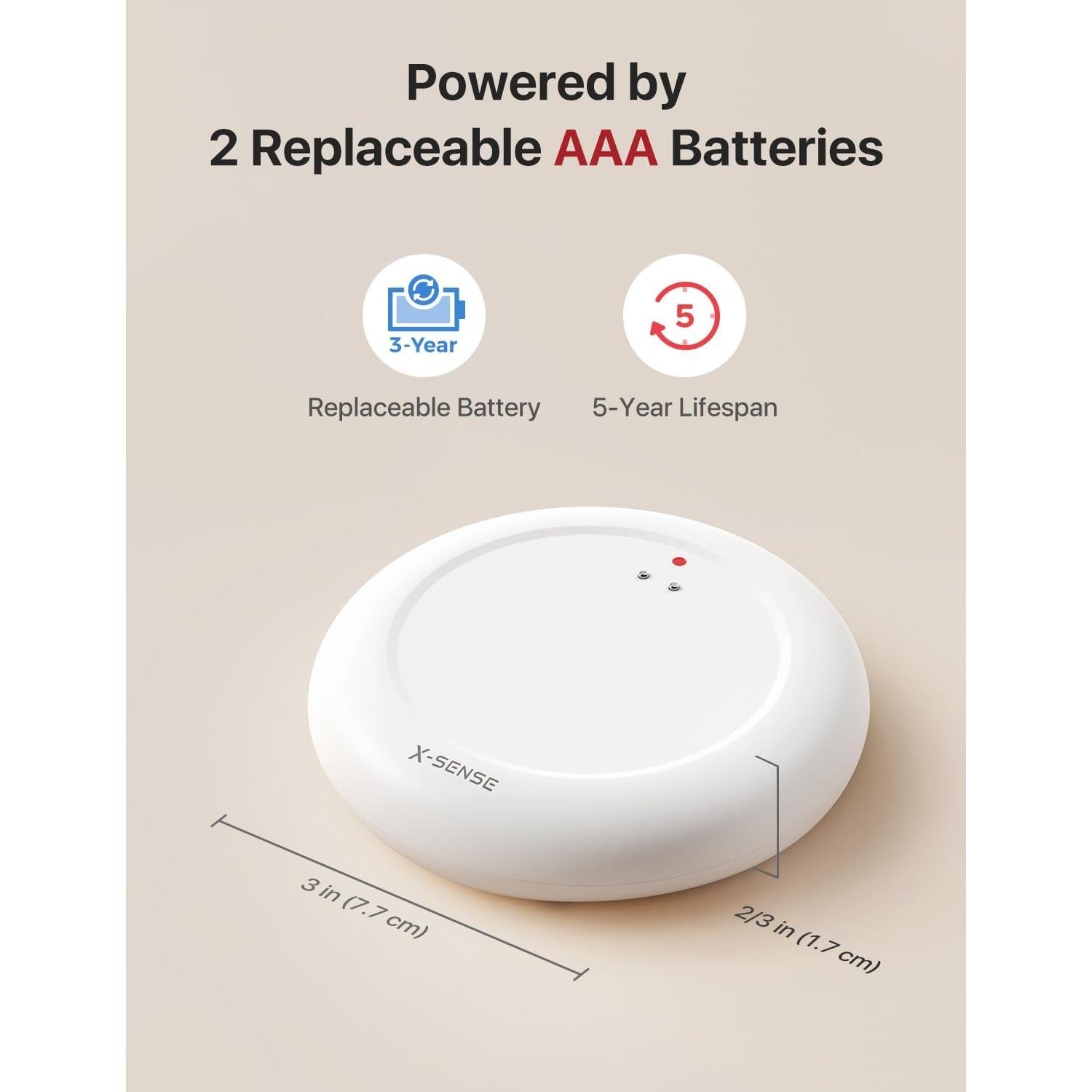 Detector de Fugas de Agua Wi-Fi X-Sense SWS0A41, 4 Sensores