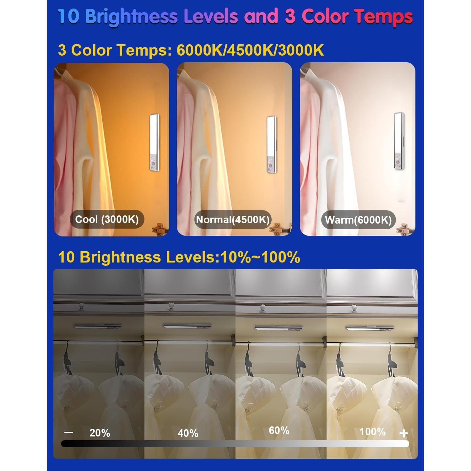 Luces Bajo Gabinete DUOFU365 LED Recargables 20cm 2 Piezas