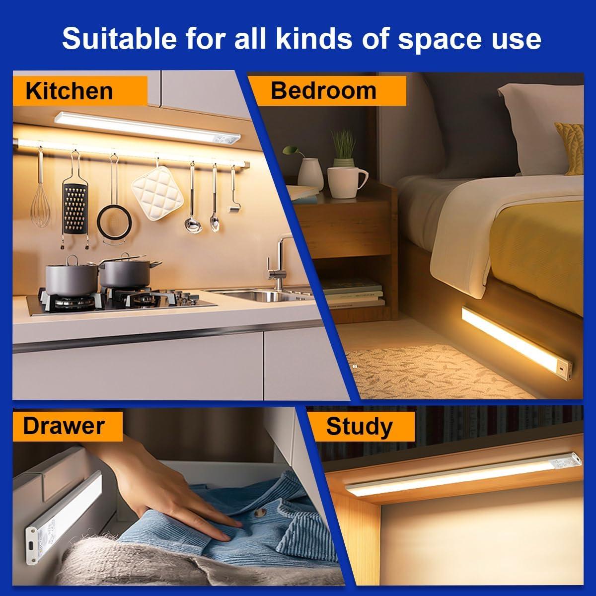 Luces Bajo Gabinete DUOFU365 LED Recargables 20cm 2 Piezas