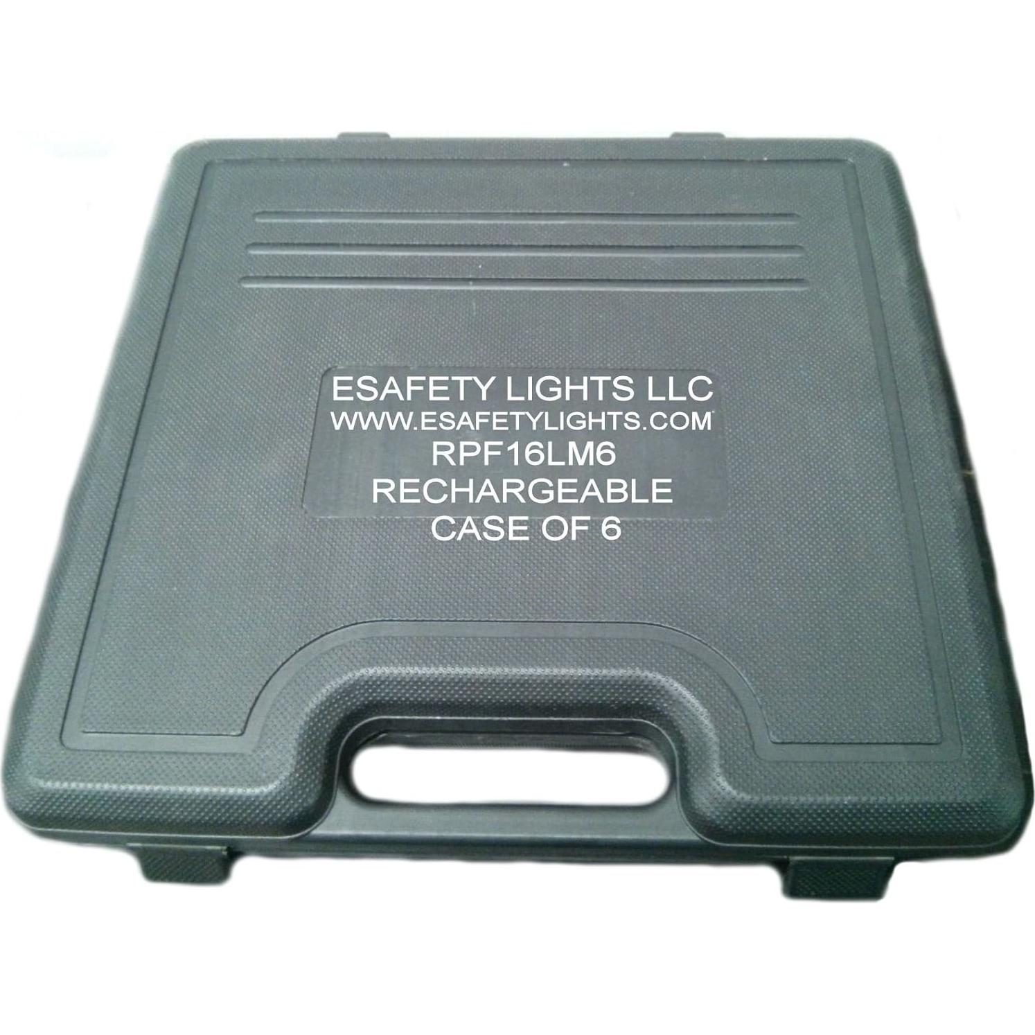 Caja de 6 Luces de Emergencia Recargables ESafety RPF16LM6 Ámbar