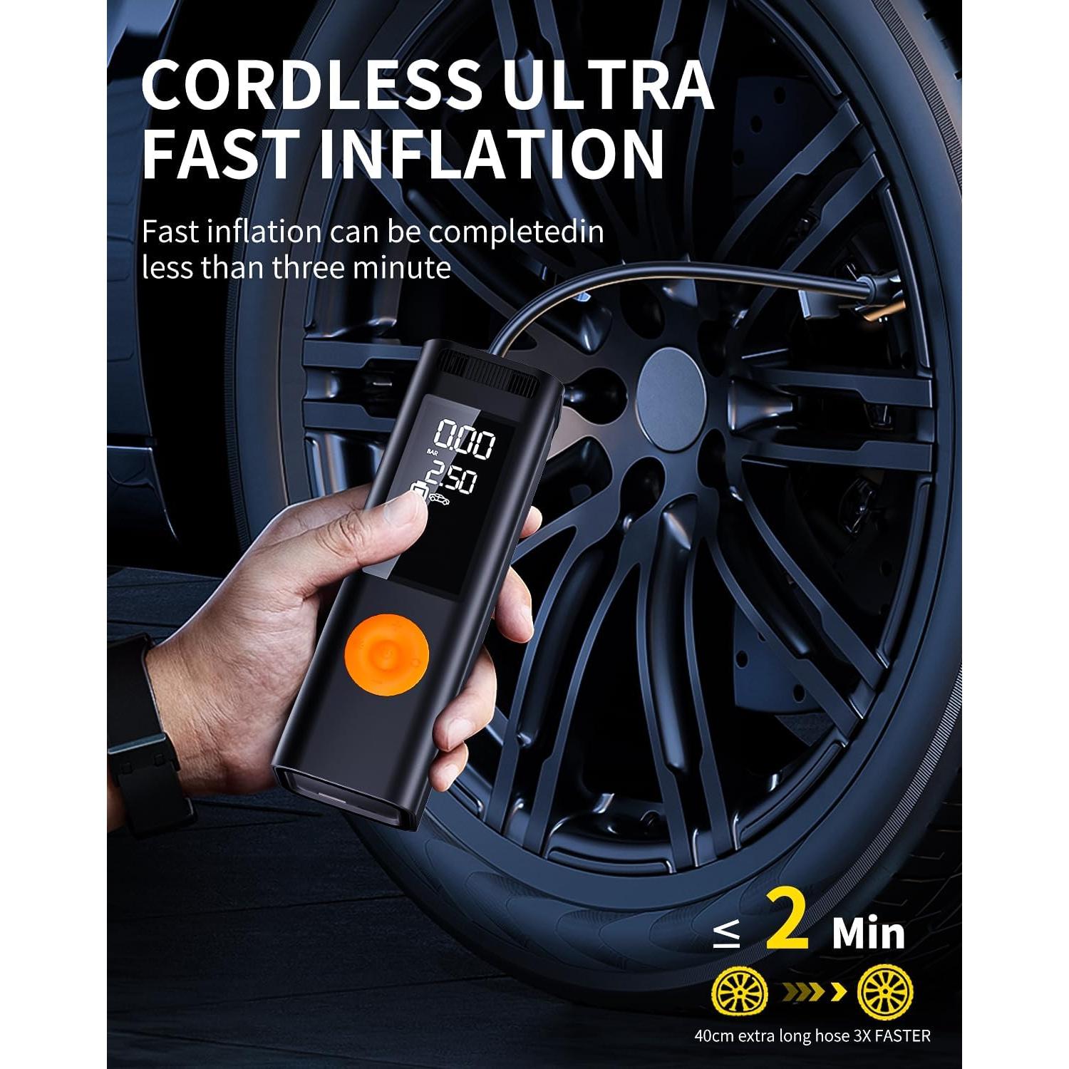 Compresor de Aire Portátil RABBITXOCO 150 PSI Inflador Neumáticos