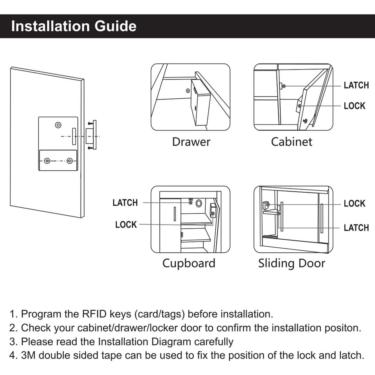 Cerradura RFID WOOCH ID-USB-L001 para Gabinetes de Madera