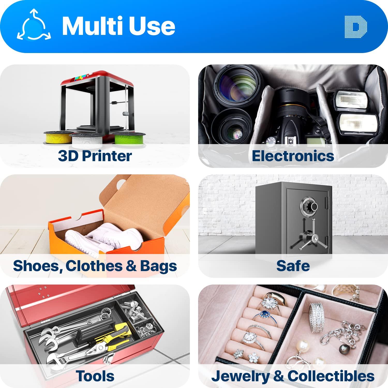 Gel de Sílice Seco y Seco 1g - 50 Paquetes Deshidratantes