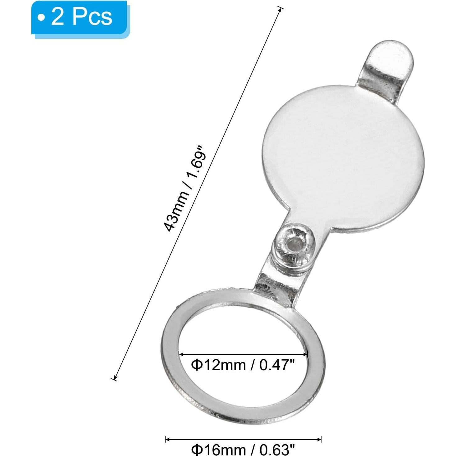 Cubierta de Mirilla PATIKIL 12mm Cromo Brillante 2pcs